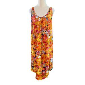 Jams World Jumpsuit Womens Size S Goldrush Floral Abstract Pockets Travel Resort